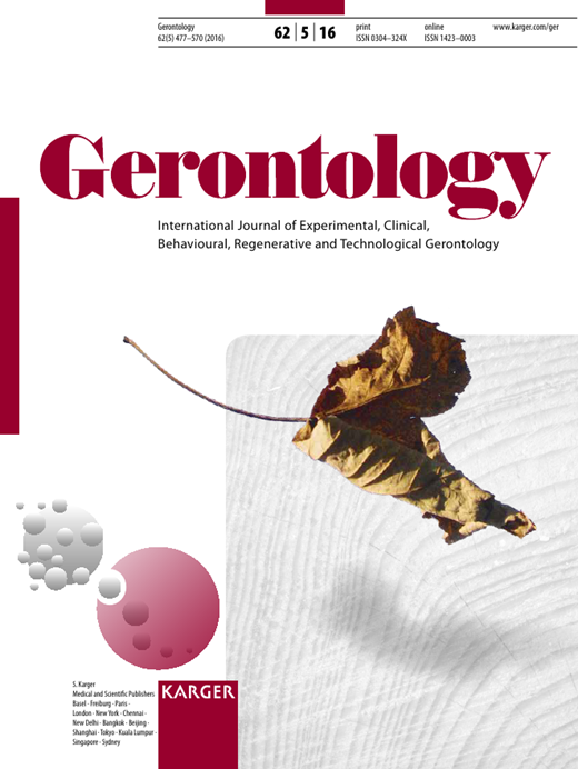 Gerontology Cover Image for Volume 62, Issue 5
