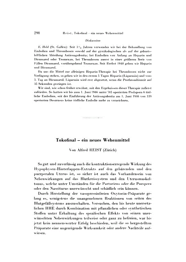 First page of Tokofinal - ein neues Wehenmittel