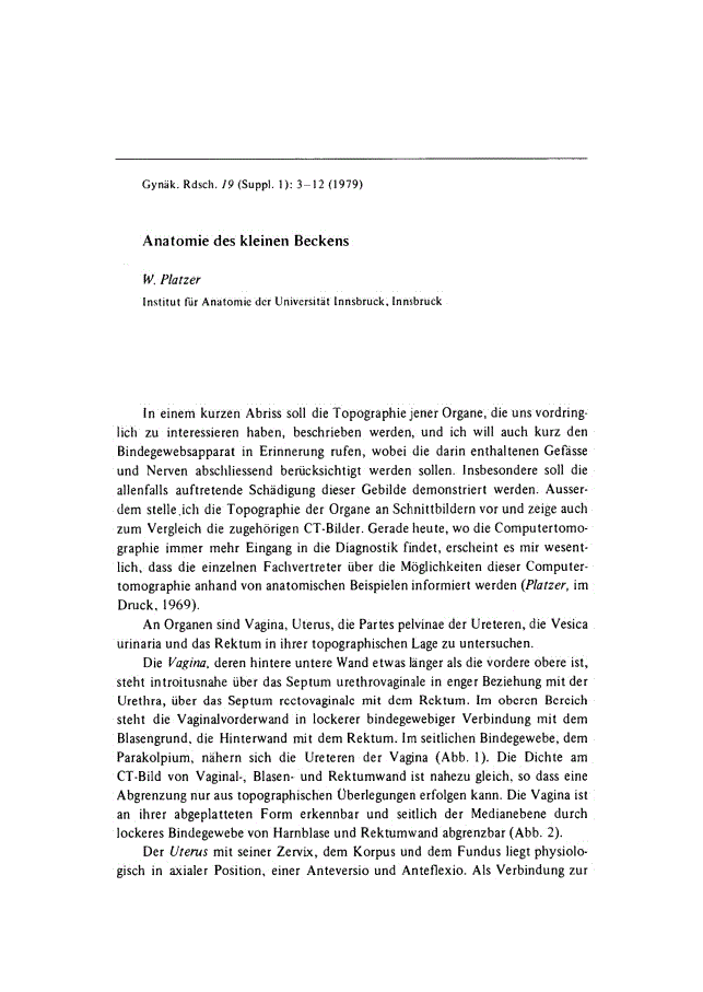 First page of Anatomie des kleinen Beckens
