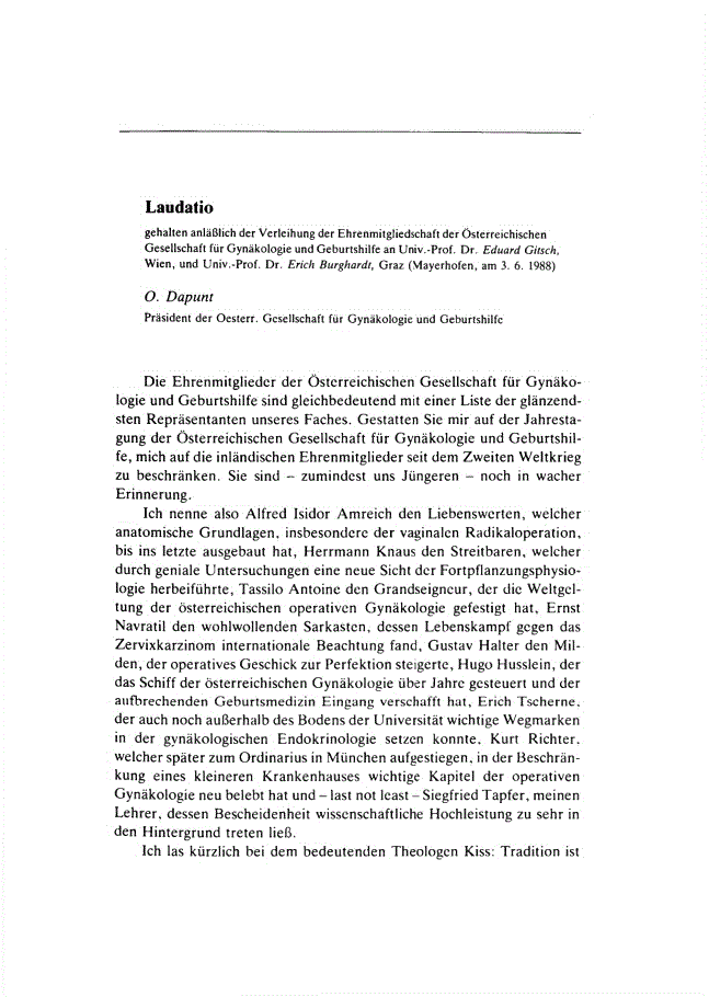 First page of Laudatio