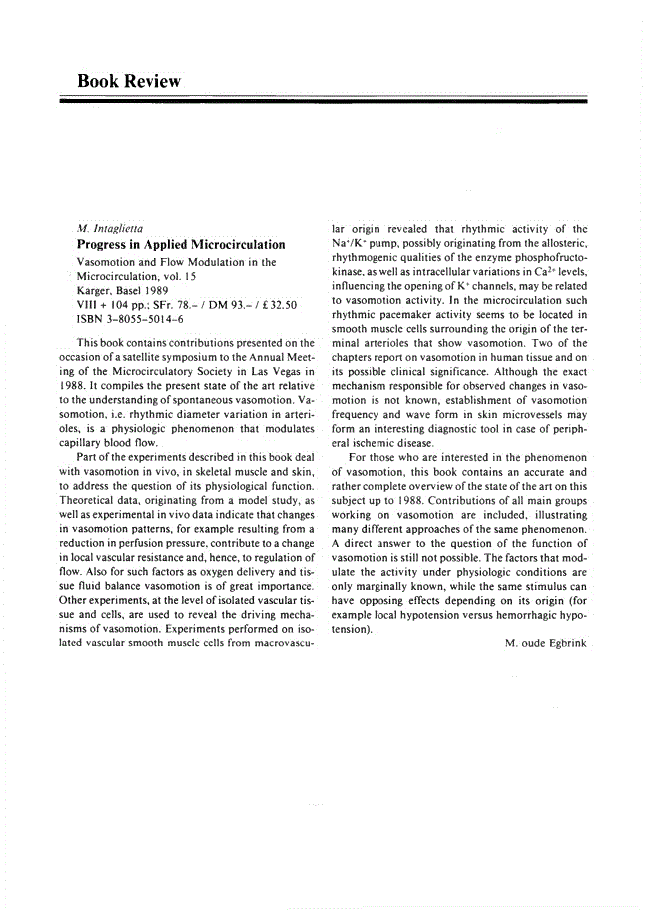 First page of Book Review