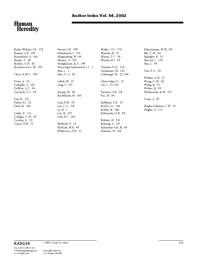 First page of Author Index Vol. 54, 2002