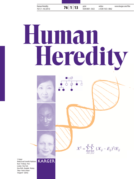 Human Heredity Cover Image for Volume 76, Issue 1