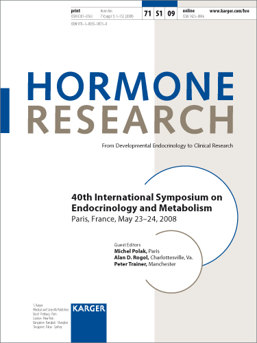 Hormone Research Cover Image for Volume 71, Issue Suppl. 1
