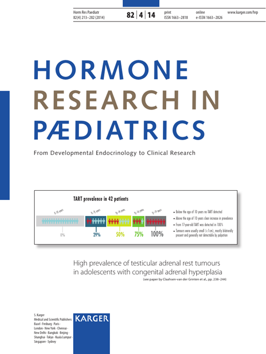 Hormone Research in Paediatrics Cover Image for Volume 82, Issue 4