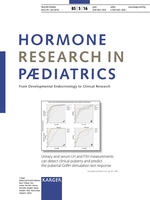 Hormone Research in Paediatrics Cover Image for Volume 85, Issue 5