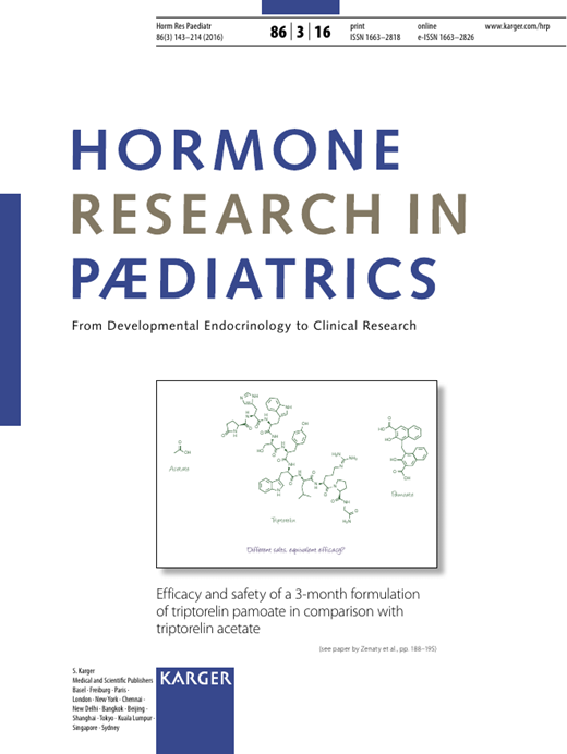 Hormone Research in Paediatrics Cover Image for Volume 86, Issue 3