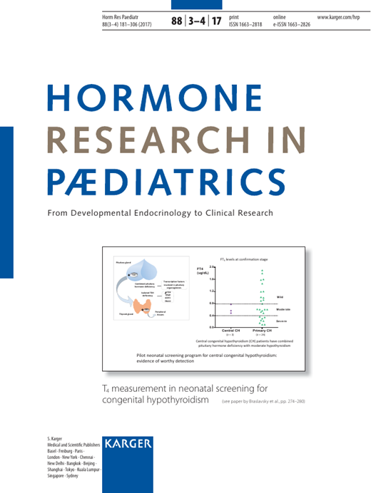 Hormone Research in Paediatrics Cover Image for Volume 88, Issue 3-4