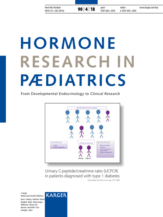 Hormone Research in Paediatrics Cover Image for Volume 90, Issue 4