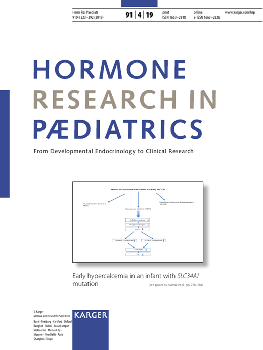 Hormone Research in Paediatrics Cover Image for Volume 91, Issue 4