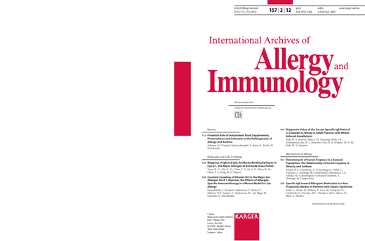 International Archives of Allergy and Immunology Cover Image for Volume 157, Issue 2