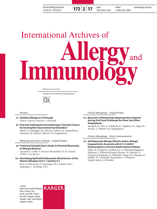 International Archives of Allergy and Immunology Cover Image for Volume 172, Issue 2