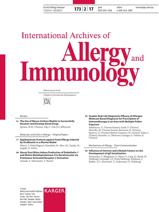International Archives of Allergy and Immunology Cover Image for Volume 173, Issue 2