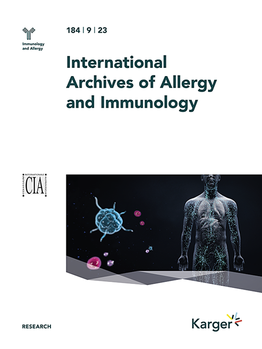 International Archives of Allergy and Immunology Cover Image for Volume 184, Issue 9