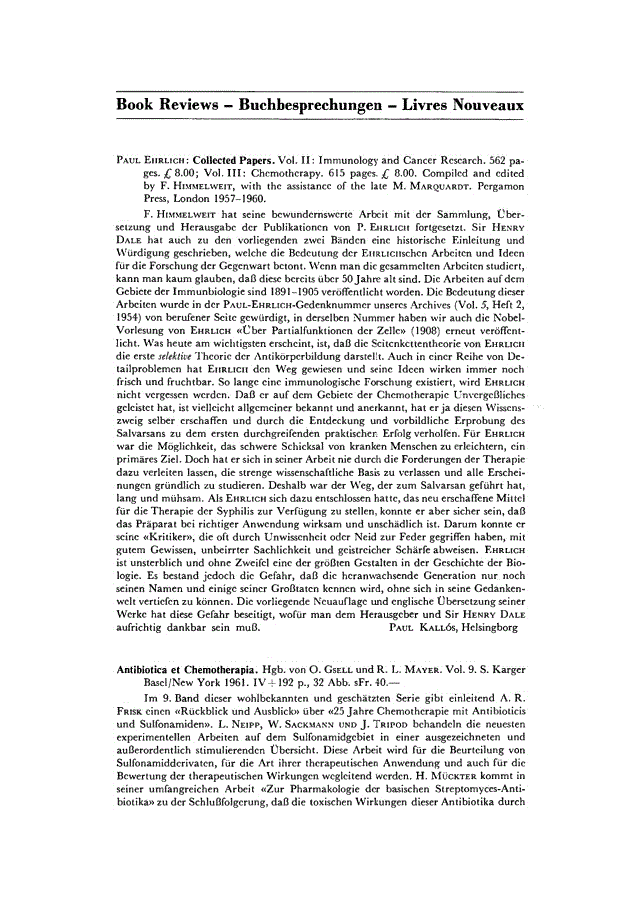 First page of Book Reviews – Buchbesprechungen – Livres Nouveaux
