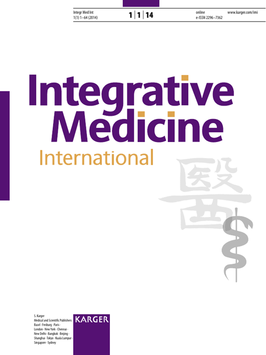 Integrative Medicine International Cover Image for Volume 1, Issue 1