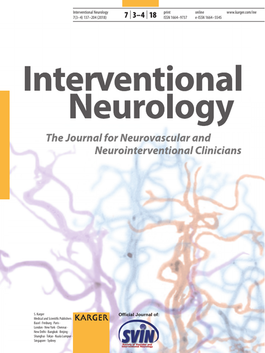 Interventional Neurology Cover Image for Volume 7, Issue 3-4