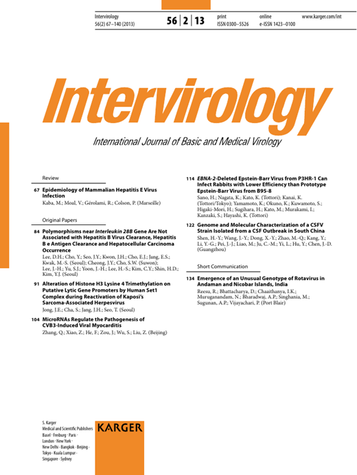 Intervirology Cover Image for Volume 56, Issue 2