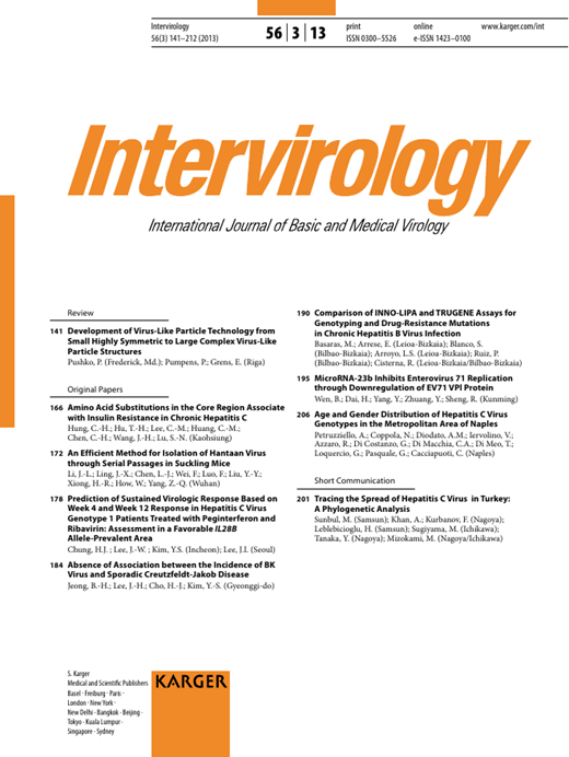 Intervirology Cover Image for Volume 56, Issue 3