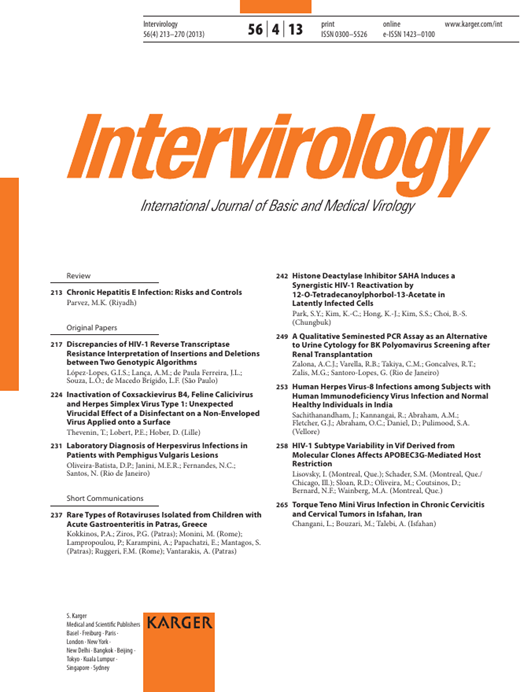 Intervirology Cover Image for Volume 56, Issue 4