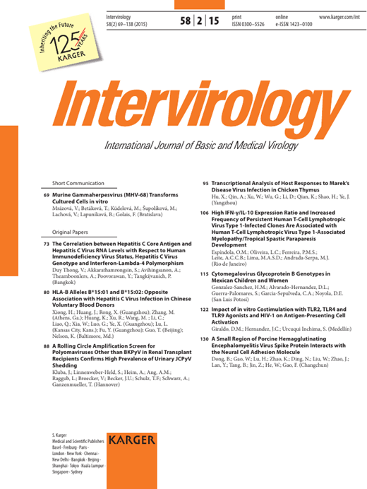 Intervirology Cover Image for Volume 58, Issue 2