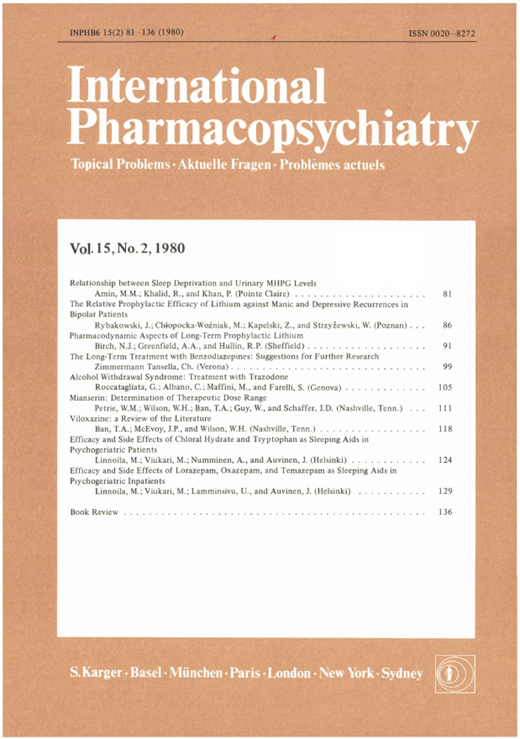 The Relative Prophylactic Efficacy of Lithium against Manic and