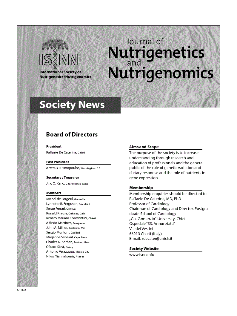First page of ISSN Society News
