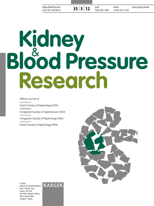 Kidney and Blood Pressure Research Cover Image for Volume 35, Issue 5