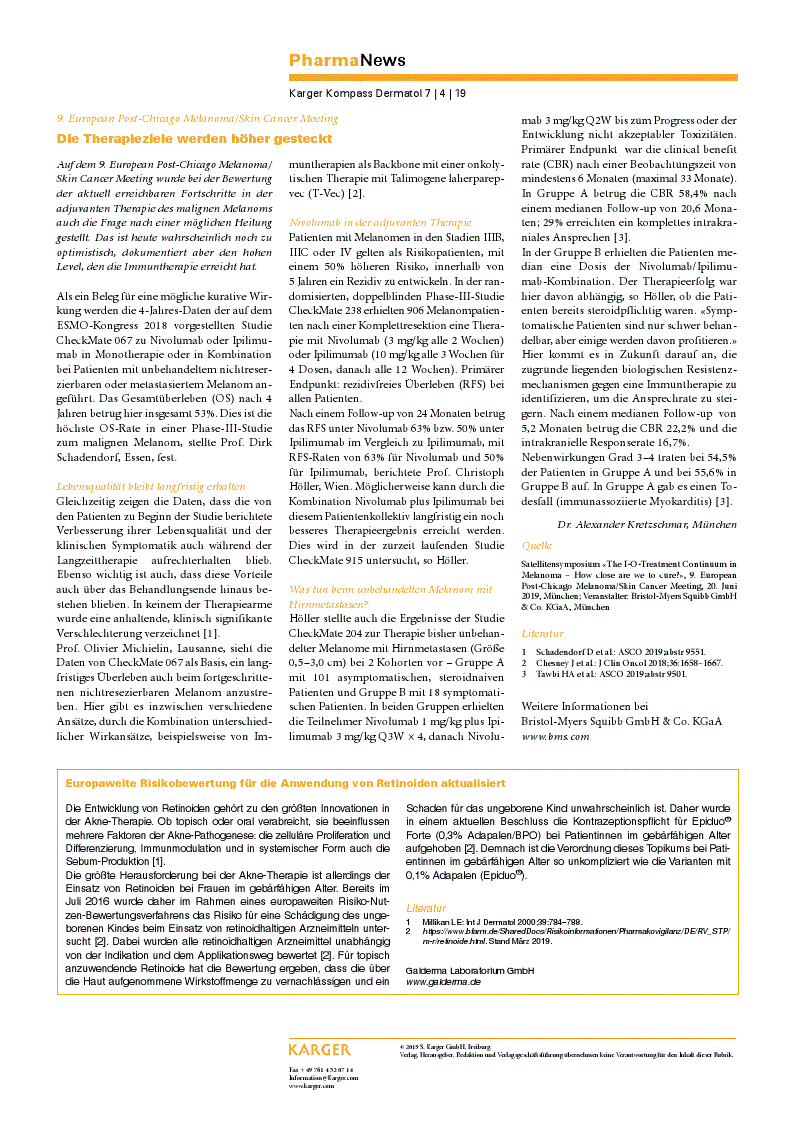 First page of PharmaNews