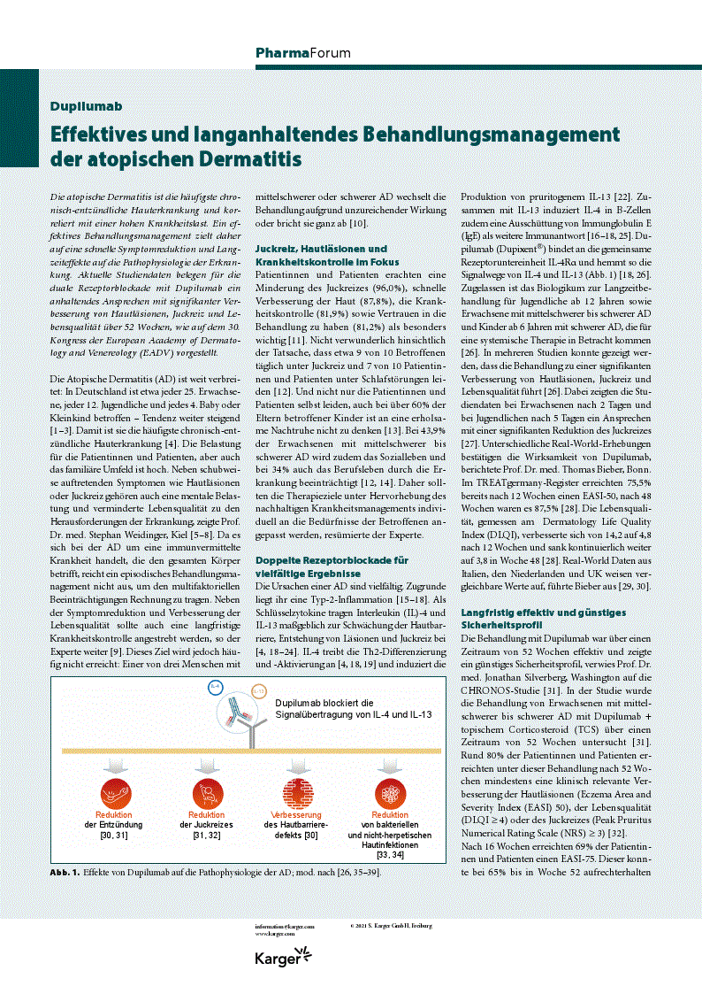 First page of Effektives Behandlungsmanagement mit Dupilumab bei AD
