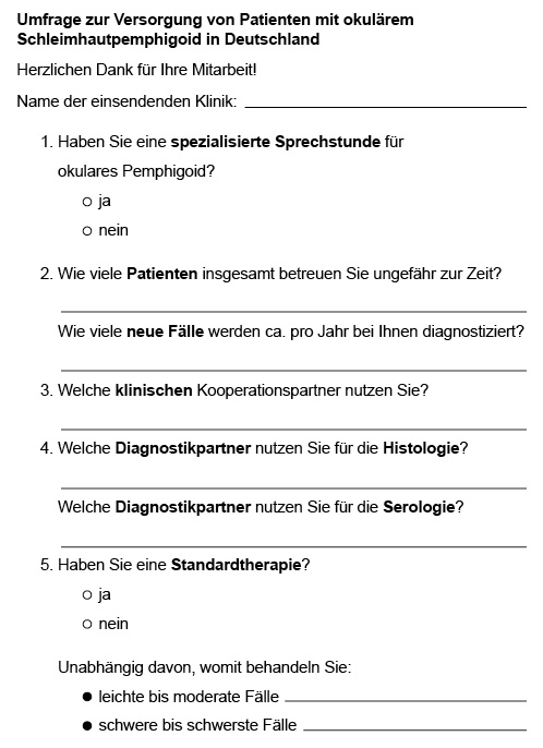  Erhebungsbogen.