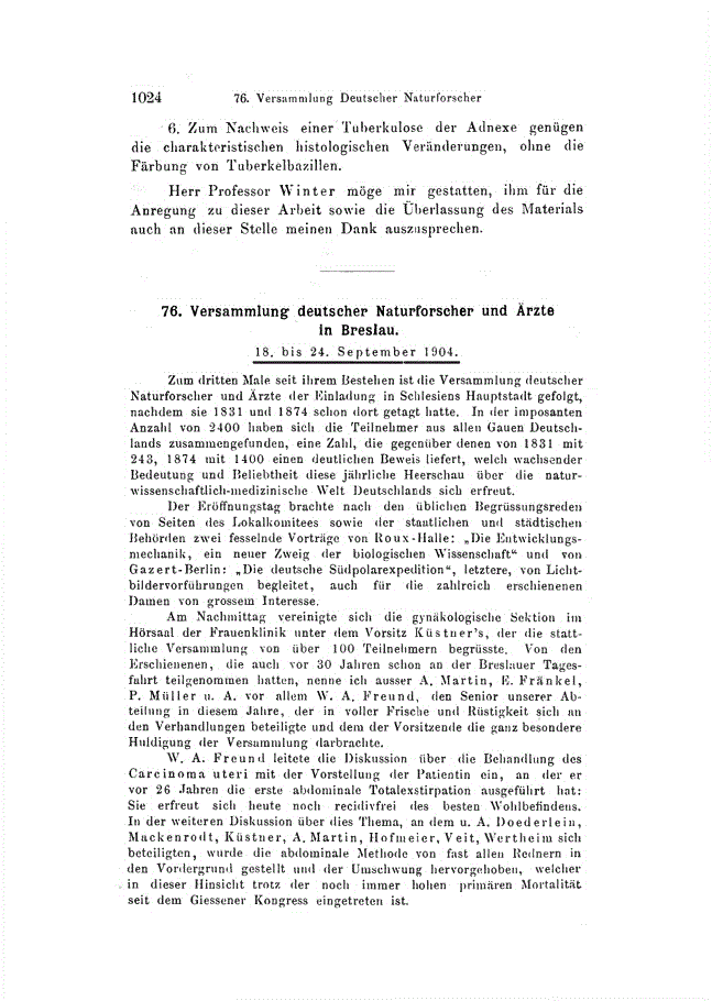 First page of 76. Versammlung deutscher Naturforscher und ärzte in Breslau