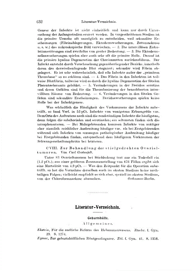 First page of Literatur-Verzeichnis