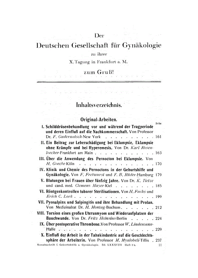 First page of Contents, Vol. 88, No. 3-4, 1931
