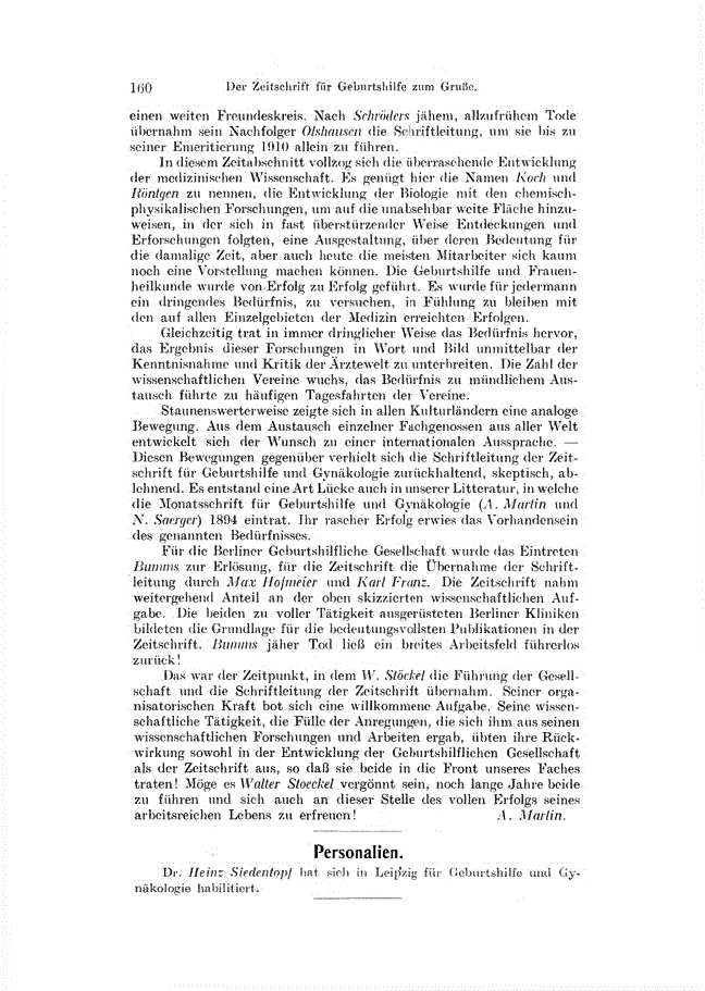 First page of Personalien