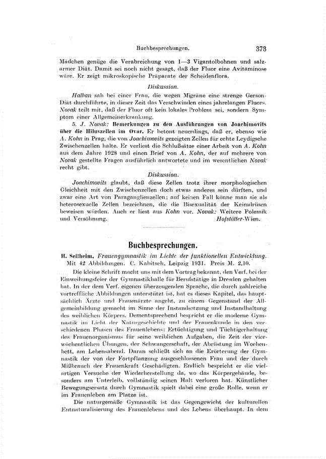 First page of Buchbesprechungen