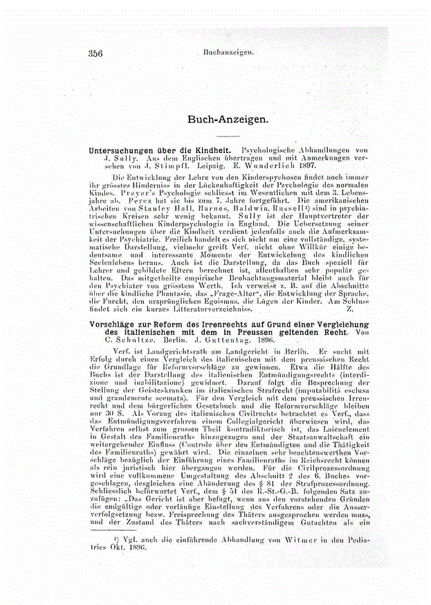 First page of Buch-Anzeigen.
