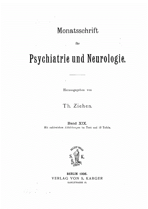 First page of Contents Vol. 19, 1906