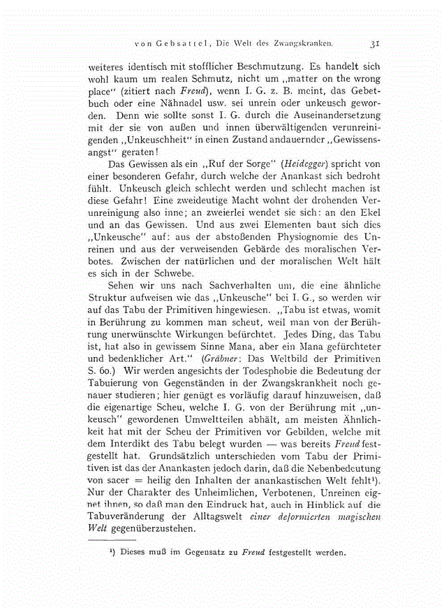 First page of Die Welt des Zwangskranken; pp. 31–51