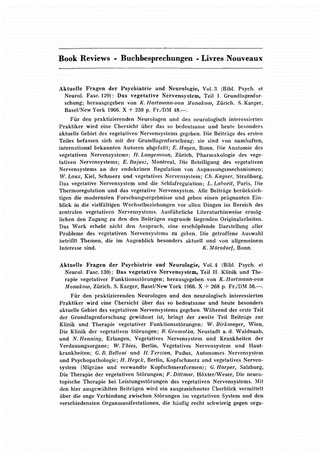 First page of Book Reviews — Buchbesprechungen — Livres Nouveaux