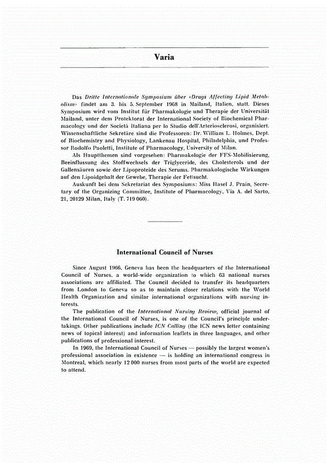 First page of Varia
