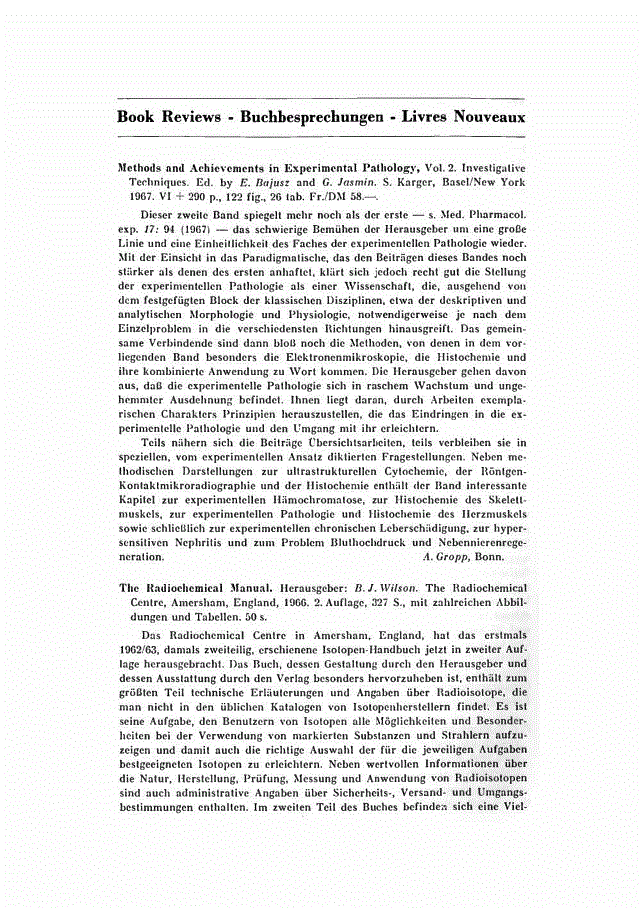 First page of Book Reviews — Buchbesprechungen — Livres Nouveaux