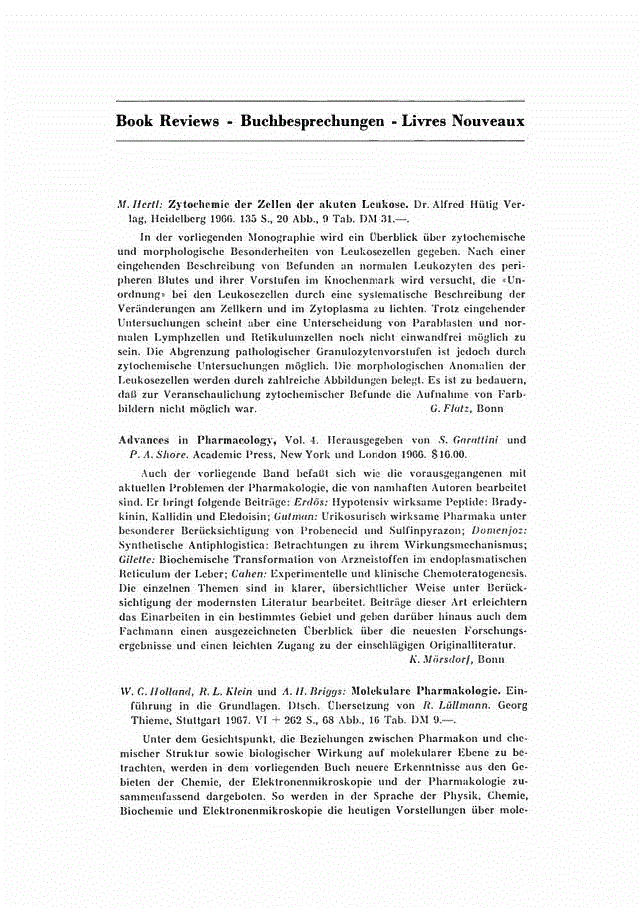 First page of Book Reviews — Buchbesprechungen — Livres Nouveaux