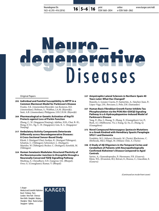 Neurodegenerative Diseases Cover Image for Volume 16, Issue 5-6