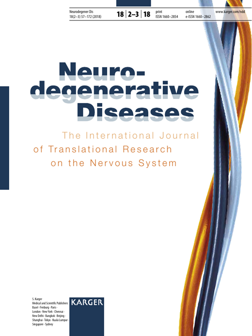 Neurodegenerative Diseases Cover Image for Volume 18, Issue 2-3