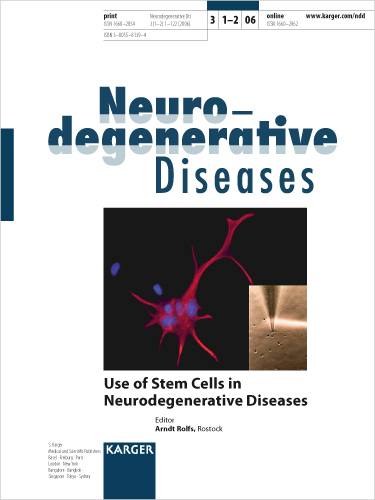 Neurodegenerative Diseases Cover Image for Volume 3, Issue 1-2