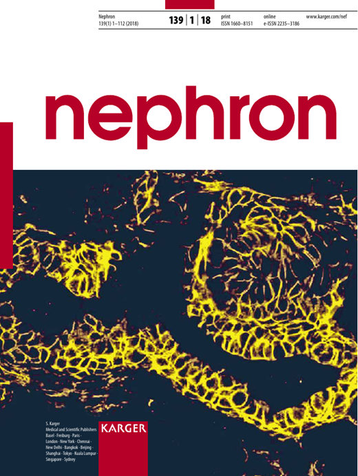 Nephron Cover Image for Volume 139, Issue 1