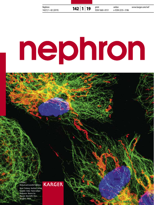 Nephron Cover Image for Volume 142, Issue 1
