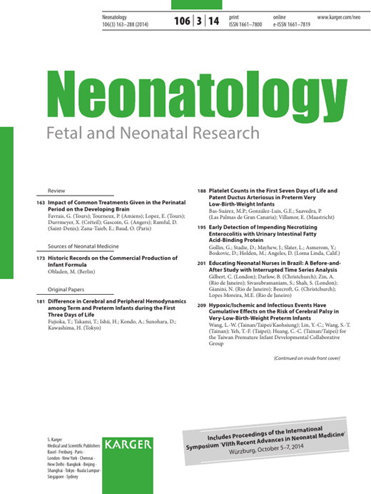 Neonatology Cover Image for Volume 106, Issue 3