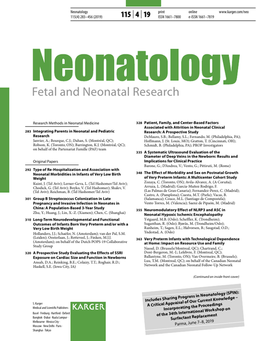 Neonatology Cover Image for Volume 115, Issue 4